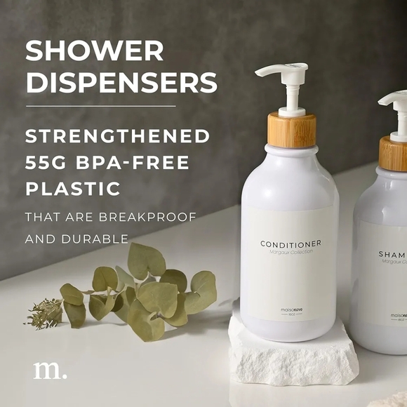MAISONOVO  3 REFILLABLE SHAMPOO AND CONDITIONER BOTTLES SET - Picture 6 of 7